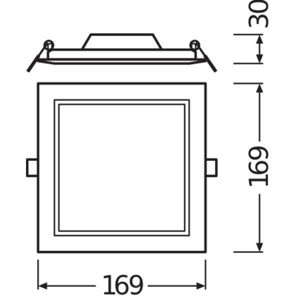 DOWNLIGHT SLIM SQUARE 155 12 W 6500 K WT image 6