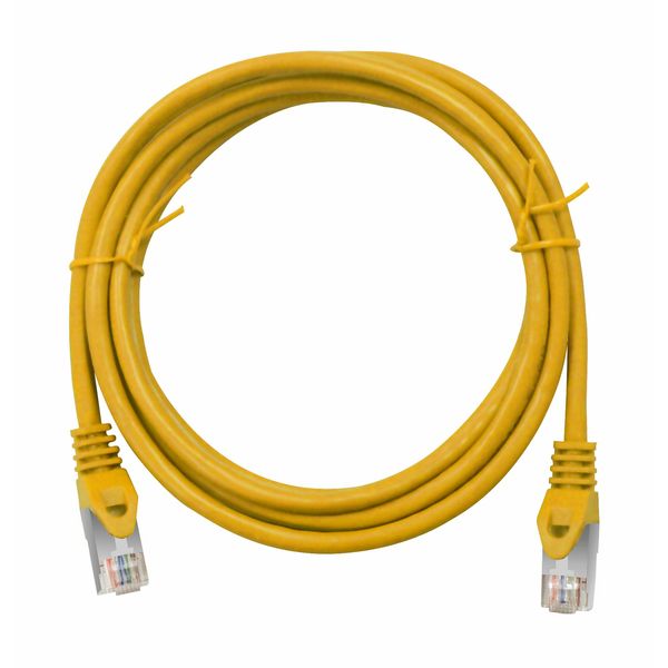 Patchcord RJ45 shielded, Cat.6, PVC, yellow, 0.5m image 1