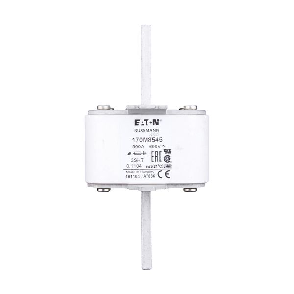 Fuse-link, high speed, 800 A, AC 690 V, size 3, 76 x 76 x 150 mm, aR, IEC, single indicator image 7