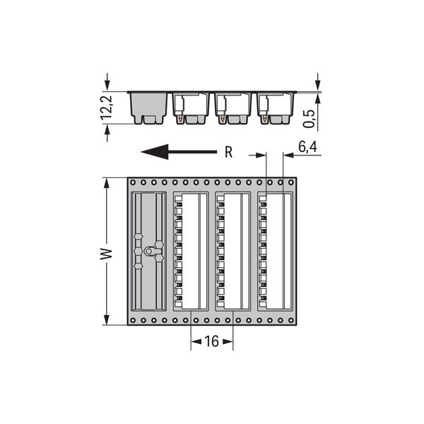 THR male header 1.0 x 1.0 mm solder pin angled black image 2