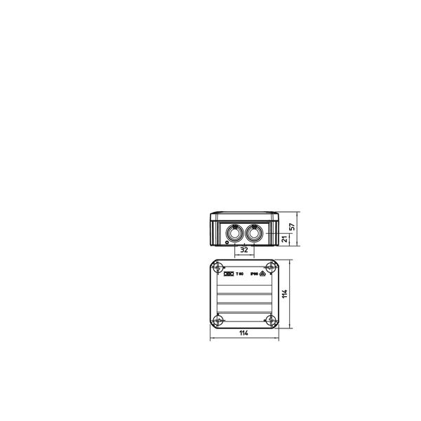 T 60 Junction box with entries 114x114x57 image 2