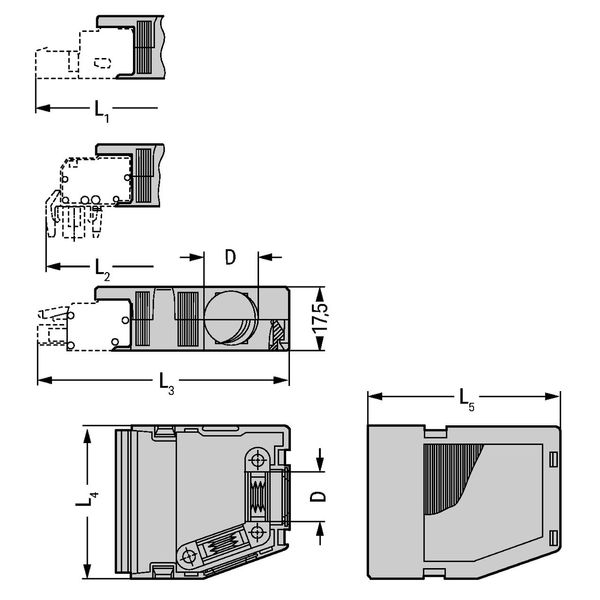 Strain relief housing orange image 1