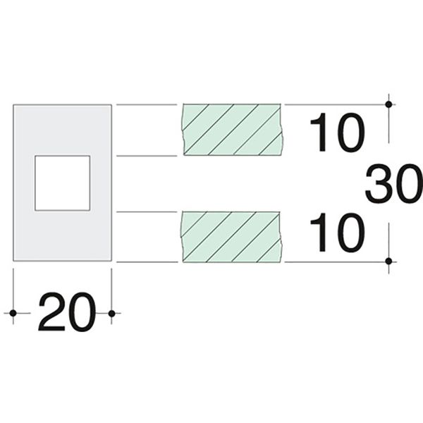 APACC858004 CONNECTING BLOCK 20X30 image 1