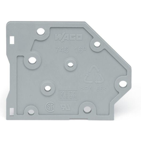 End plate snap-fit type light gray image 3