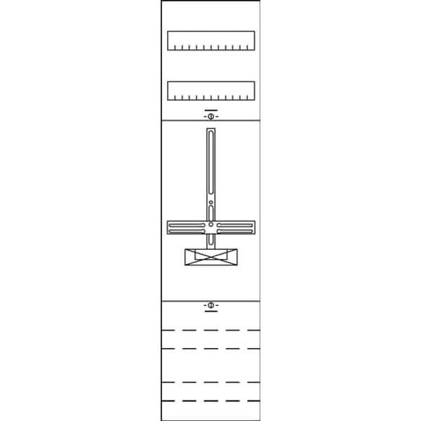 1ZF31 Meter panel, 1050 mm x 250 mm (HxW), Number of Rows: 0, Panel Width: 1 image 2