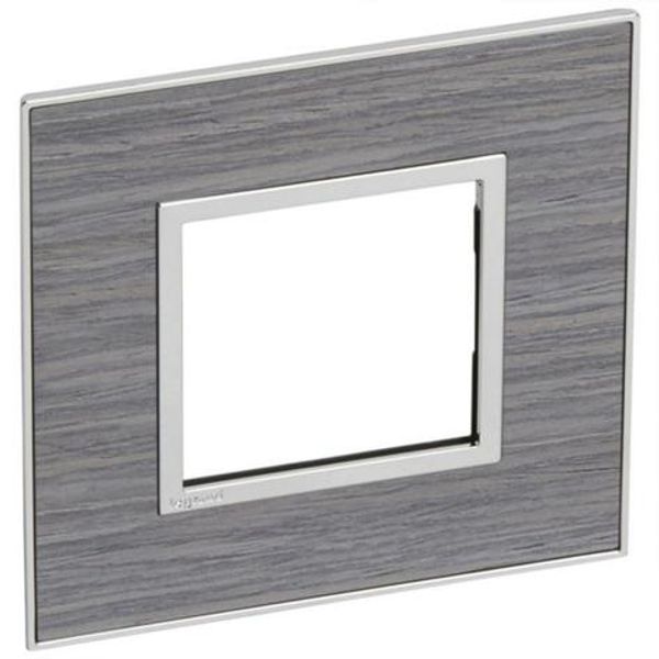 French and German standard plate square version 2 modules - wood grey oak image 1