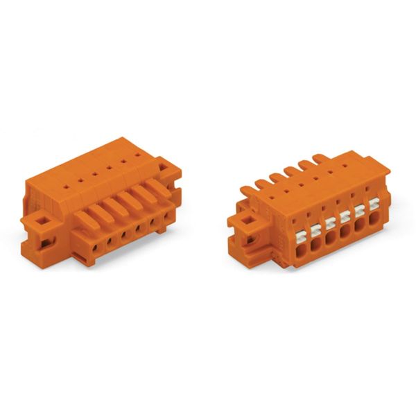 1-conductor female connector push-button Push-in CAGE CLAMP® orange image 4