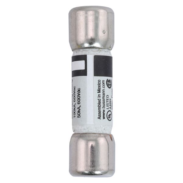 Eaton Bussmann series KLM fuse, 600 Vac, 600 Vdc, 3A, 100 kAIC at 600 Vac, 50 kAIC at 600 Vdc, Non Indicating, Fast acting, Ferrule end X ferrule end, Melamine tube, Nickel-plated bronze endcap image 13