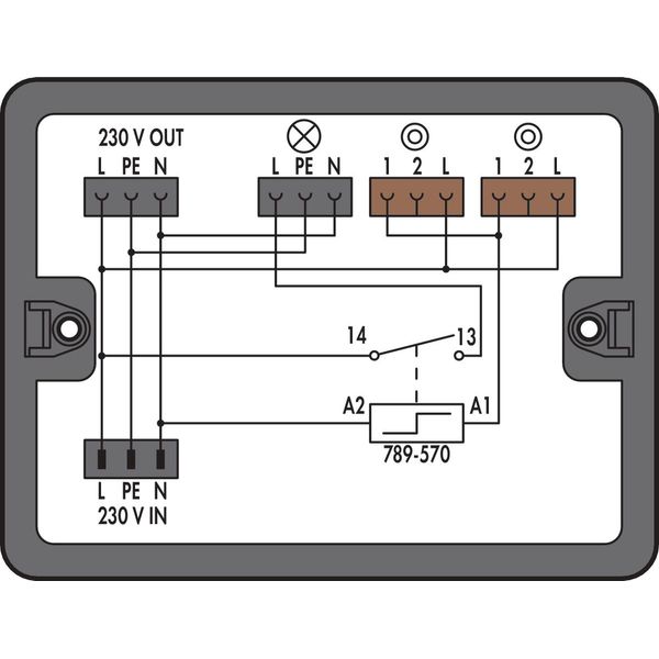 Distribution box Surge switch circuit 1 input black image 1