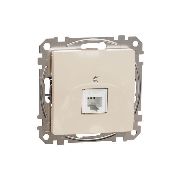 Telephone socket, Sedna Design & Elements, RJ11, Beige image 4