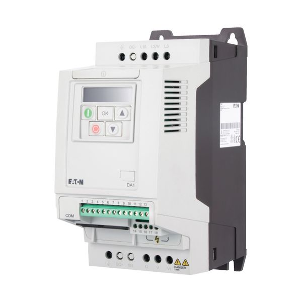 Variable frequency drive, 500 V AC, 3-phase, 4.1 A, 2.2 kW, IP20/NEMA 0, 7-digital display assembly image 3