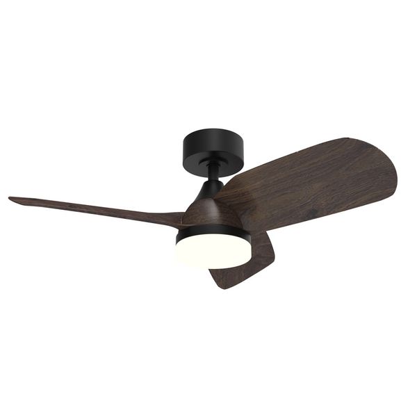 Bryan LED Ceiling Fan 18W 1800Lm CCT Dim Black+Wood image 1