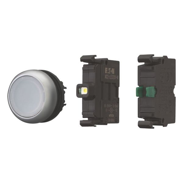 Illuminated pushbutton actuator, RMQ-Titan, flush, momentary, white, Blister pack for hanging image 11