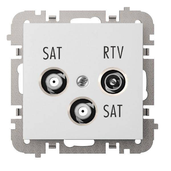 SANTRA 2XRTV-SAT ENDLINE FLUSH MOUNTED SOCKET n/f image 1