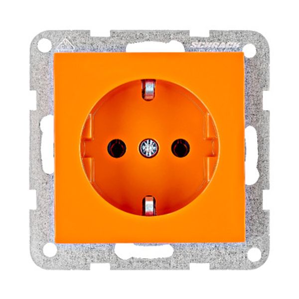 Socket outlet, cage clamps, orange image 1