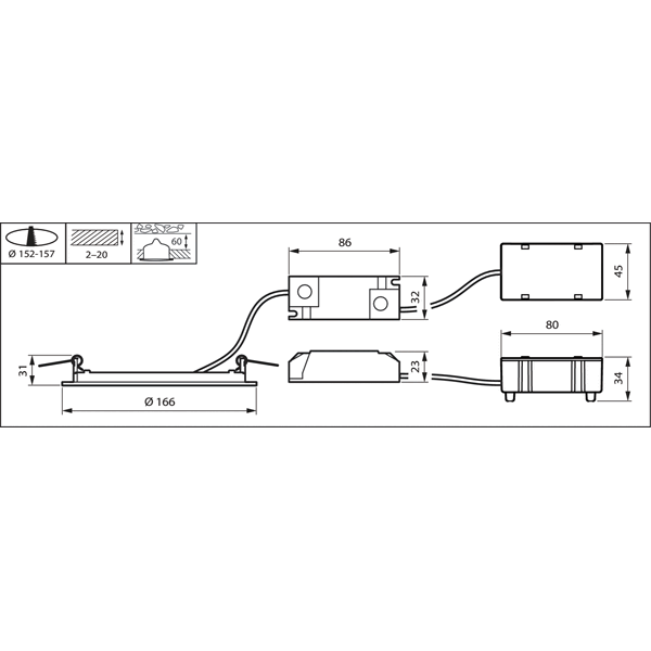 DN145B LED10S/840 PSU II WH image 2