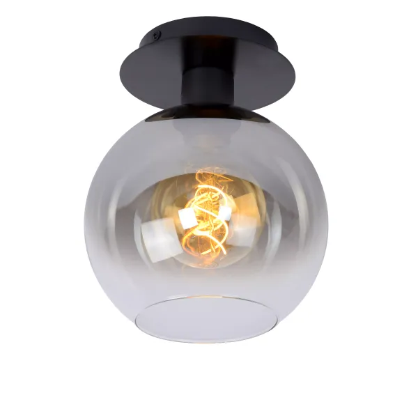 Lucide MARIUS - Flush ceiling light - 1xE27 - Black image 1