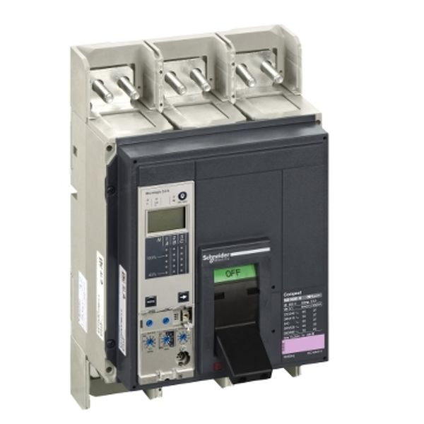 circuit breaker ComPact NS1600N, 50 kA at 415 VAC, Micrologic 5.0 A trip unit, 1600 A, fixed,3 poles 3d image 2