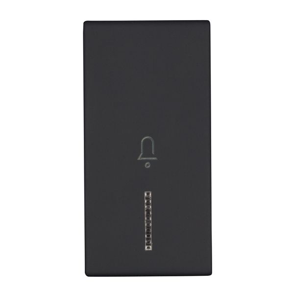 Cover with lens and doorbell icon 1M, black image 1