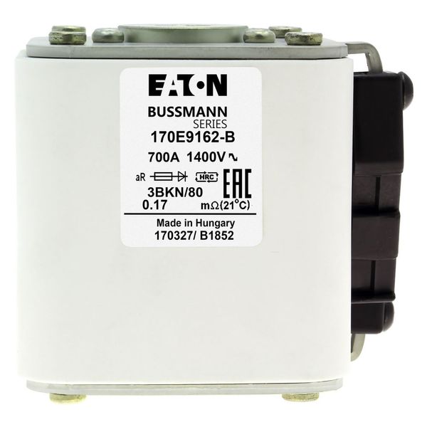 Fuse-link, high speed, 700 A, AC 1400 V, size 3, aR, IEC, with indicator image 17