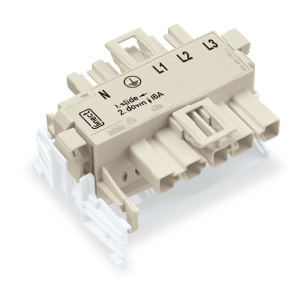 Linect® T-connector 5-pole Cod. A white image 2