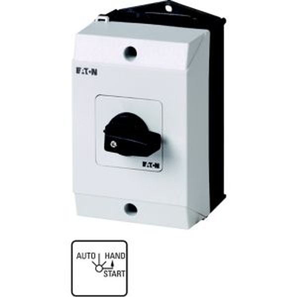 Changeover switches, T3, 32 A, surface mounting, 2 contact unit(s), Contacts: 4, 45 °, momentary/maintained, With 0 (Off) position, With spring-return image 2