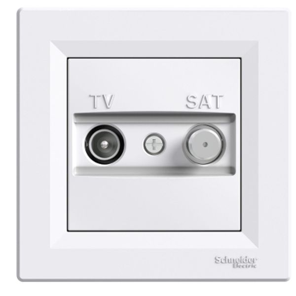 Asfora, TV-SAT intermediate socket, 8dB, white image 2