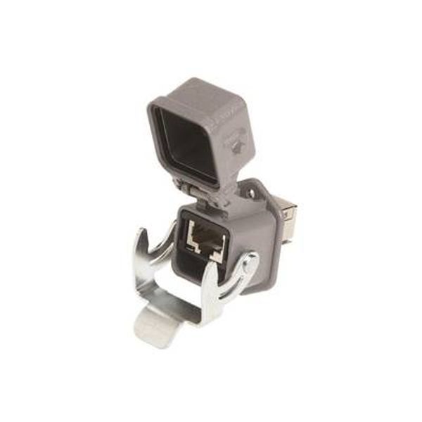 RJI Han 3A RJ45 PFT Cat.6A met. with cap image 1