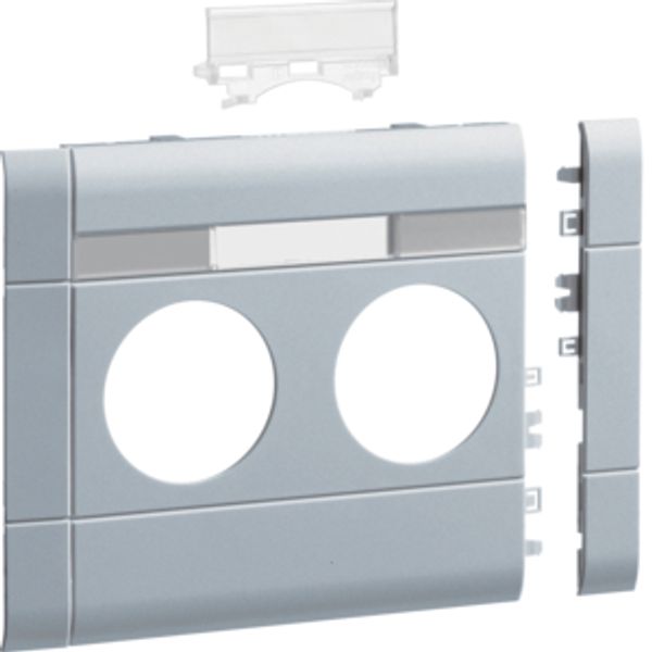 Frontplate 2-g.socket BRA/H/S 120 LF alu image 1