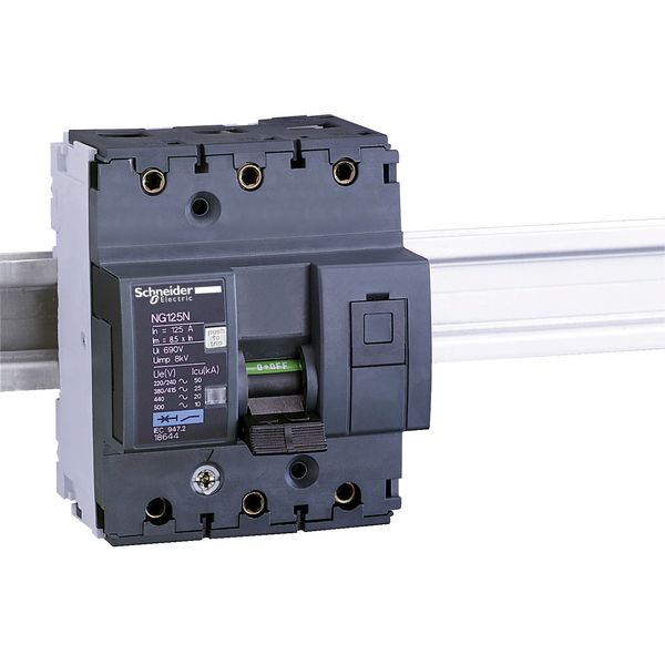 Miniature circuit-breaker, Acti9 NG125N, 3P, 125 A, C curve, 25 kA (IEC 60947-2) image 3