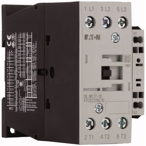 Contactor, 3 pole, 380 V 400 V 7.5 kW, 1 N/O, 110 V 50 Hz, 120 V 60 Hz, AC operation, Spring-loaded terminals image 4