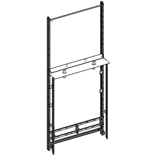 3/8MWR3A Mounting chassis, Field width: 3, Rows: 0, 1800 mm x 750 mm x 350 mm image 9