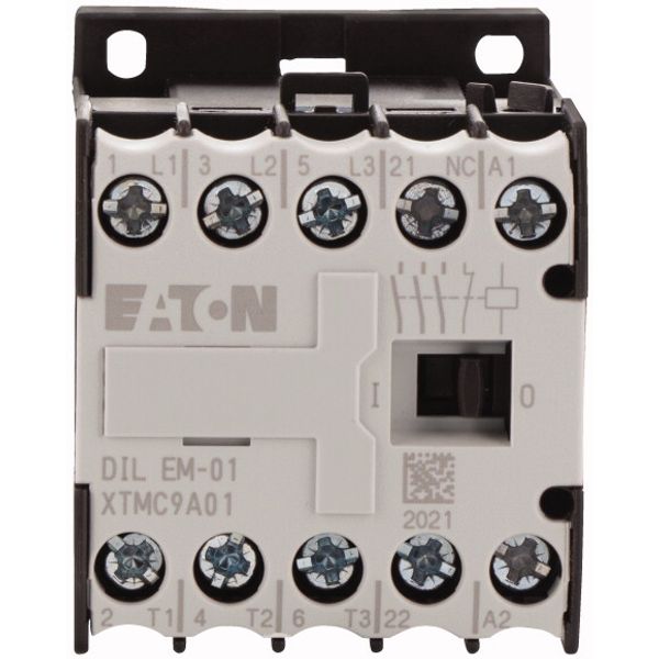 Contactor, 220 V 50/60 Hz, 3 pole, 380 V 400 V, 4 kW, Contacts N/C = Normally closed= 1 NC, Screw terminals, AC operation image 2