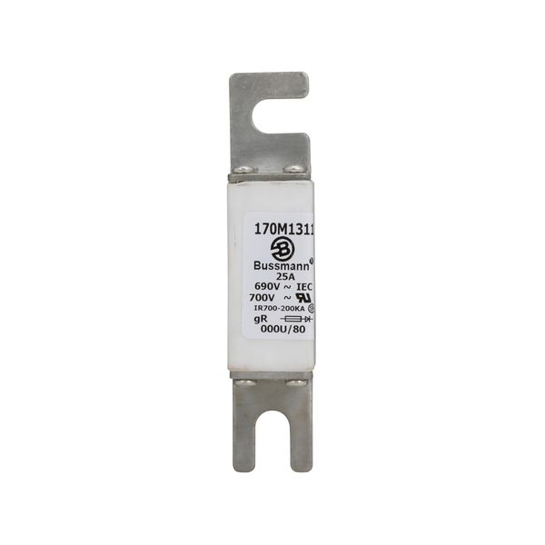 Fuse-link, high speed, 25 A, AC 690 V, DIN 000, 21 x 40 x 100 mm, gR, DIN, IEC image 20