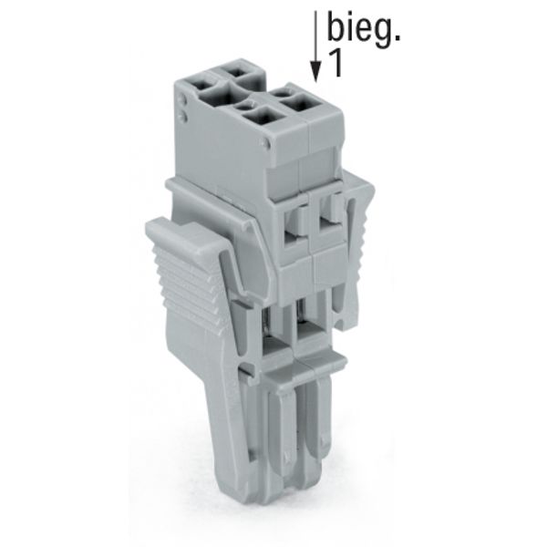 1-conductor female connector CAGE CLAMP® 4 mm² gray image 5