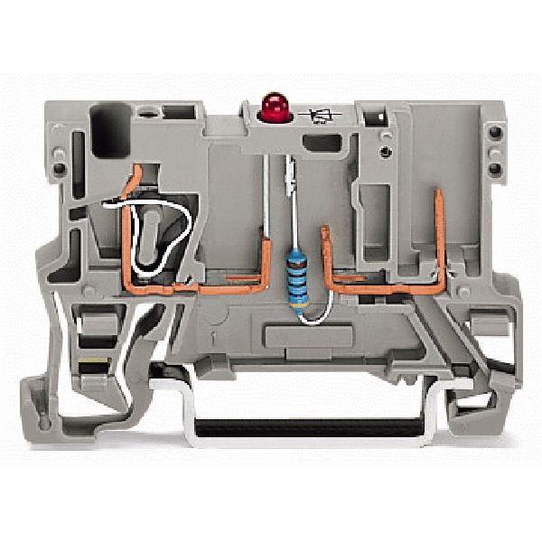 1-conductor/1-pin component carrier terminal block LED (red) 24 VDC gr image 1