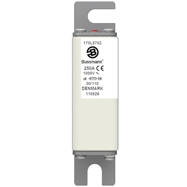 Fuse-link, high speed, 250 A, AC 1000 V, Size 00, 30 x 67 x 128 mm, aR, IEC, type T indicator image 3