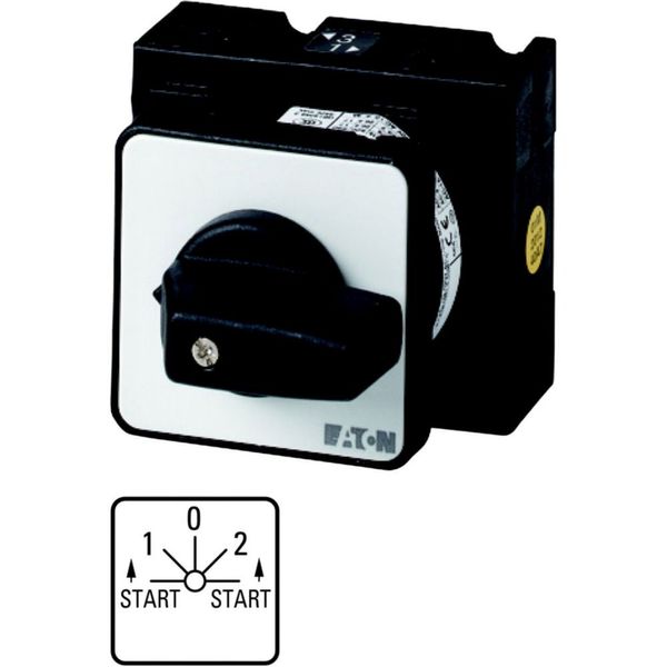 Spring-return switch, T3, 32 A, flush mounting, 2 contact unit(s), Contacts: 4, 45 °, momentary/maintained, With 0 (Off) position, with spring-return image 4