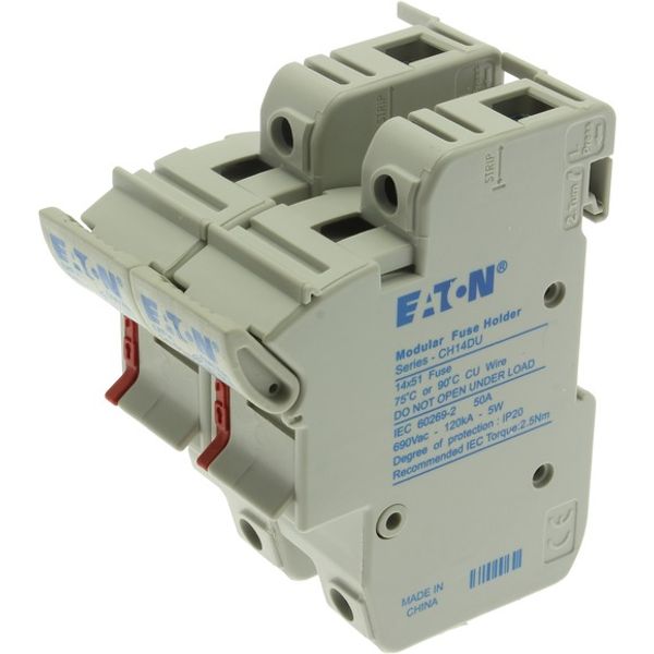 Fuse-holder, low voltage, 50 A, AC 690 V, 14 x 51 mm, 2P, IEC image 3