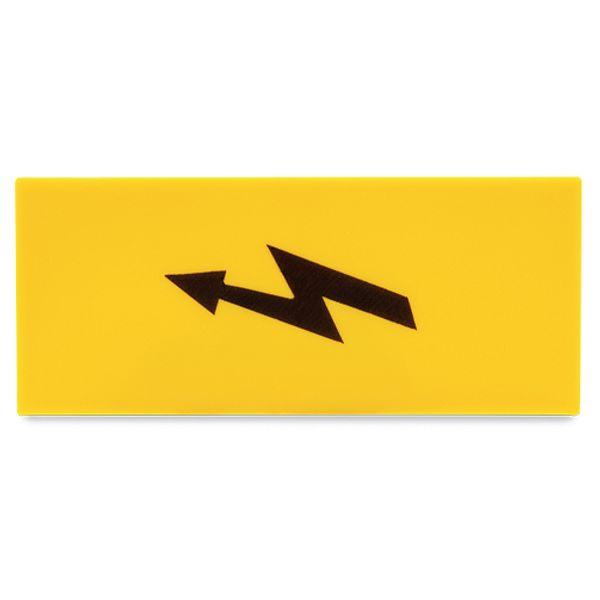 883-2486 Protective warning marker; with high-voltage symbol; yellow image 2