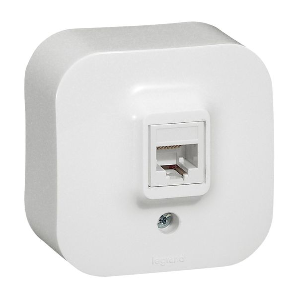 RJ45 socket forix surface mounting ip 2x UTP category 5e white image 1