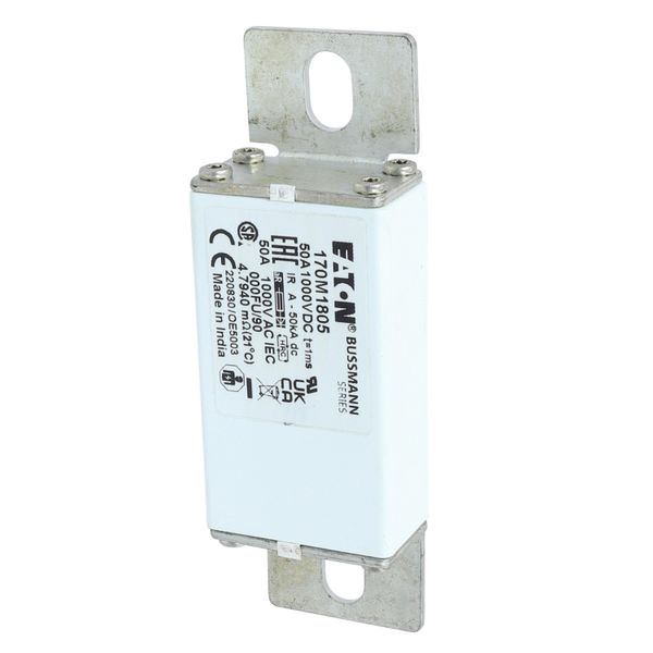 Fuse-link, high speed, 50 A, DC 1000 V, size 000, 24 x 36 x 115 mm, aR, IEC image 14