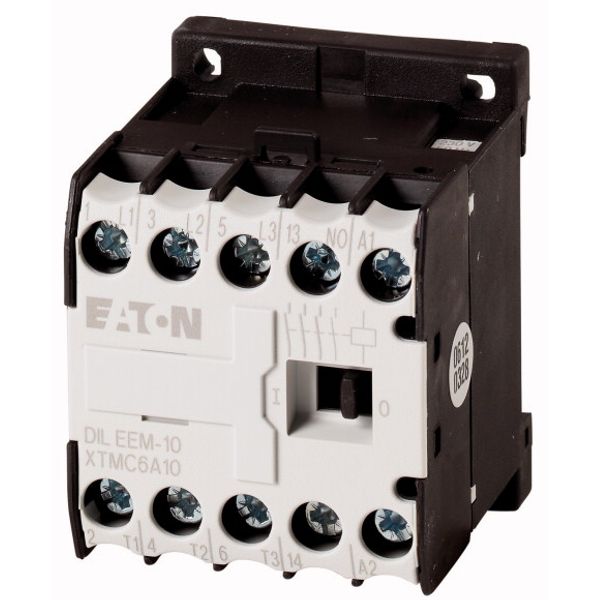 Contactor, 400 V 50 Hz, 440 V 60 Hz, 3 pole, 380 V 400 V, 3 kW, Contacts N/O = Normally open= 1 N/O, Screw terminals, AC operation image 1