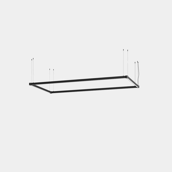 Lineal lighting system Apex Rectangular Pendant 1125mm x 2140mm 72W LED warm-white 3000K CRI 90 ON-OFF Black IP20 6252lm image 1