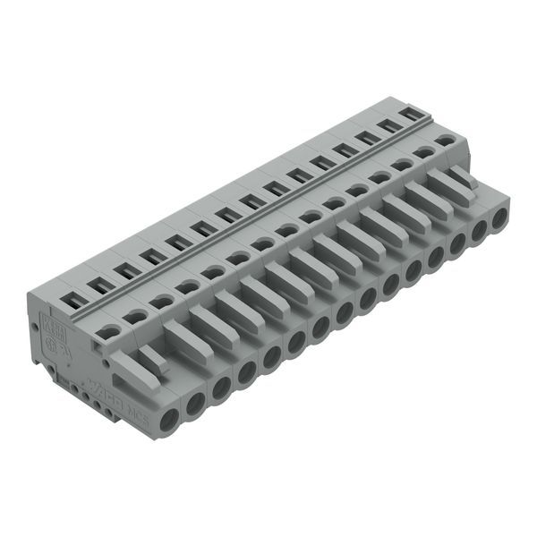 1-conductor female connector CAGE CLAMP® 2.5 mm² gray image 1