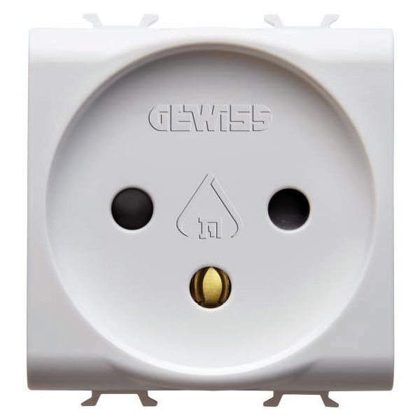 ISRAELI STANDARD SOCKET-OUTLET 250V ac - 2P+E 16A - 2 MODULES - GLOSSY WHITE - CHORUSMART image 2