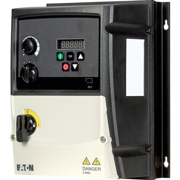 Variable frequency drive, 400 V AC, 3-phase, 4.1 A, 1.5 kW, IP66/NEMA 4X, Radio interference suppression filter, 7-digital display assembly, Local con image 6