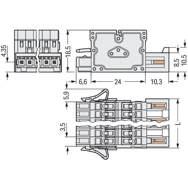 2-conductor combi strip;100% protected against mismating;1.5 mm²;light image 3