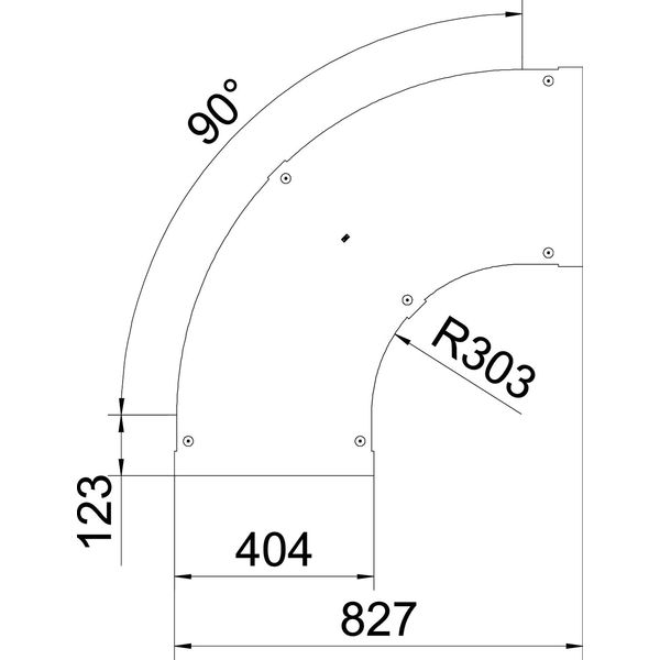 LBD 90 400 R3 A4 90° bend cover with turn buckle B400 image 2