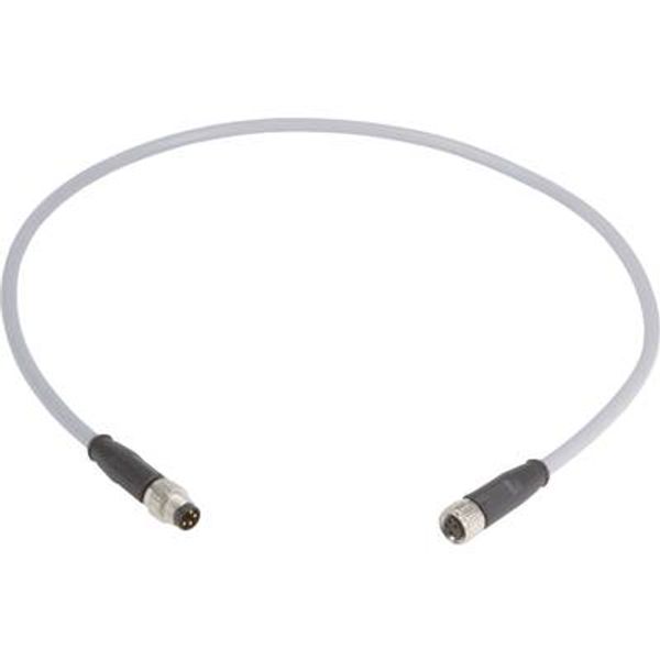 M8 Cable Assembly 4-poles st/st f/m 1,0m image 1